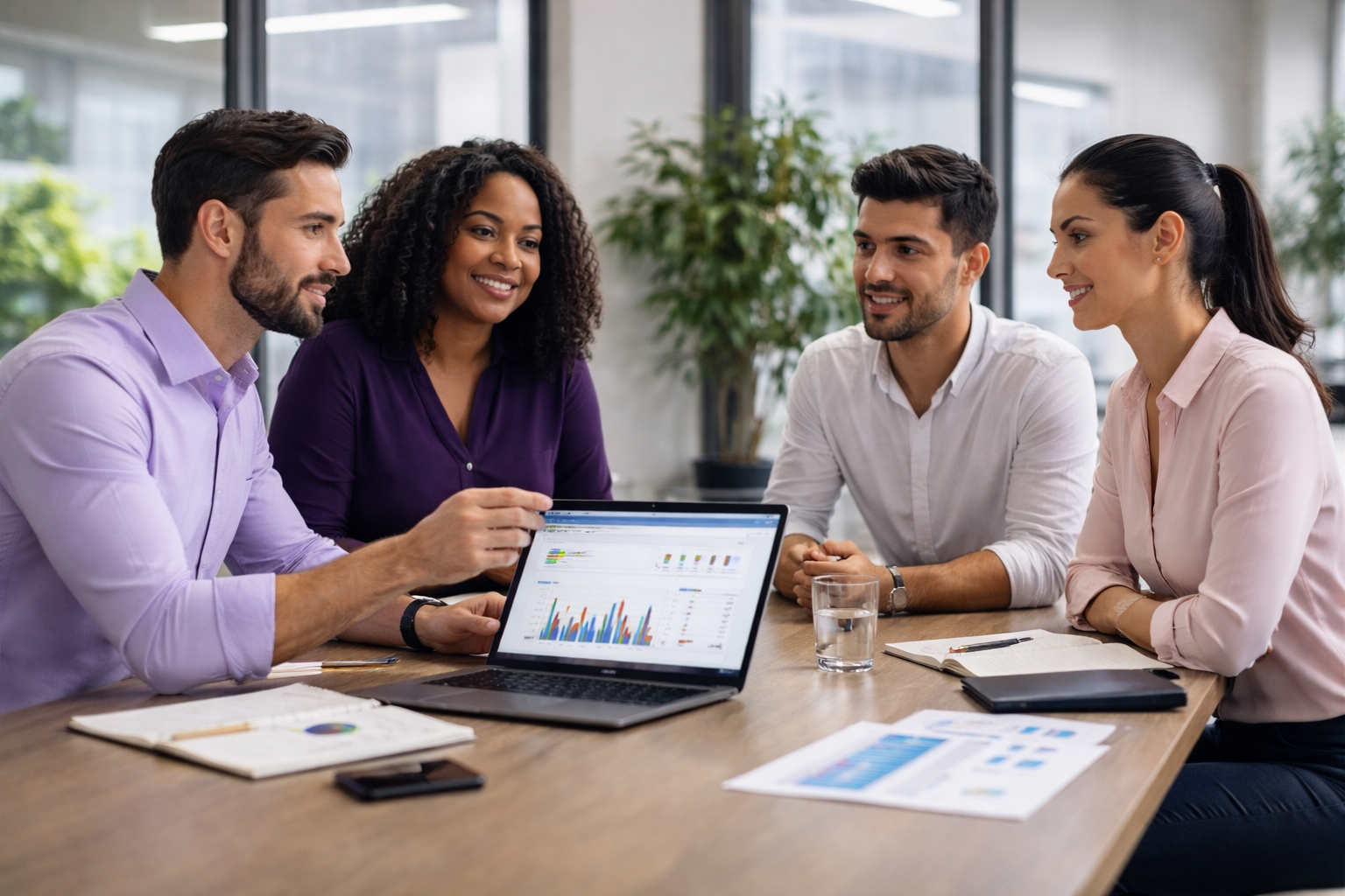 Équipe VIVIA collaborant lors d'un atelier de travail - moment de créativité et d'échange collectif sur les solutions d'automatisation